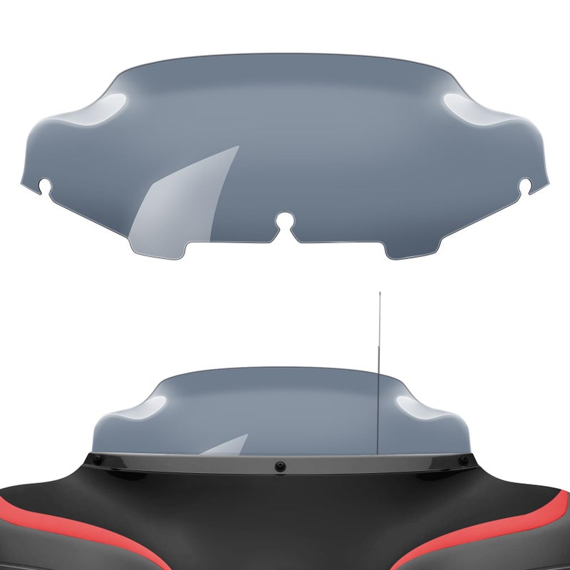 Amazicha Smoke Tint 6" Windshield Windscreen Compatible for Harley Davidson Touring Street Glide Electra Glide FLHT FLHTC FLHX 1996-2013 - Image 1